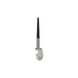 Lever with flexible rod with plastic point