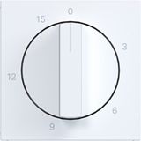 Central plate for mechanical time switch 0-15 min., A.x/C.x, matte white