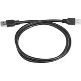 Black USB cable, male-male, L=80 cm
