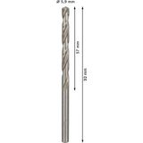Metal drill bits HSS-G, DIN 338 5,9 x 57 x 93 mm 10 pcs.