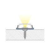 Attached PI aluminum profile, flexible, 14x6mm, incl. matte diffuser, 2 m