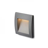 GORDIQ S recessed anthracite grey 230V LED 1.5W IP65 3000K