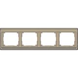 cover frame SL500 gold bronze 4-fold hor.