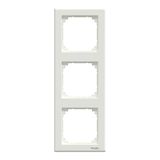 M-Smart frame, 3-gang, polar white, glossy