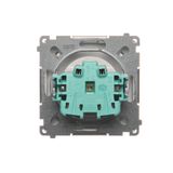 Double push button without pictogram: 2 inputs, 2 outputs, 10AX, graphite mat