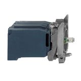 Complete body/light block assembly, Harmony XB4, orange light with body/fixing collar with BA9s LED bulb 400 V