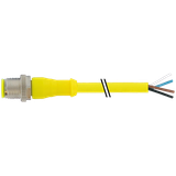M12 male 0° A-cod. with cable AIDA PUR 4x0.34 bk UL/CSA+drag ch. 1m