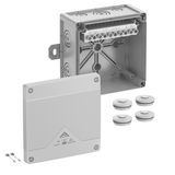 Junction box, Type of protection IP66/IP67/IP69, max. 10², IK09, Protection class II, Ui 690V AC, Ui 690V DC, DLG, DNV, VDE, Halogen free