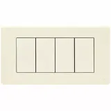 INSULAT. PLATE 4 GANGS WHITE BLANC