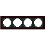 FOUR-GANG FRAME INTENSE RED/GRAY