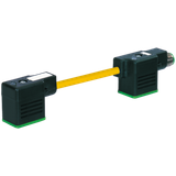 M12 male on back A-cod. / MSUD double valve B-10mm PVC 3x0.75 ye 0m