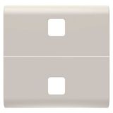 REPLACEABLE BUTTON KEY FOR AXIAL COMMANDS - TO BE COMPLETED WITH 2 LENS - 2 MODULES - SATIN NATURAL BEIGE - CHORUSMART