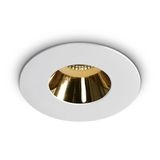 WHITE GU10 10W GOLD REFLECTOR DARK LIGHT