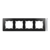 Quadruple frame, Graphite, chrome base