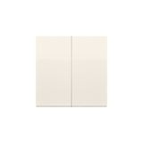 Double button for switches and push buttons, cream white/electro white