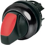M22S-WRLK3-R Illuminated selector switch actuator, RMQ-Titan, With thumb-grip, maintained, 3 positions, red, Bezel: black