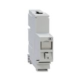 REG mounting adapter, for universal modules, 1 division unit (1 HP=17 mm), light gray (similar to RAL 7035)