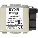 Fuse-link, high speed, 160 A, AC 1250 V, size 1, 51 x 69 x 74 mm, aR, IEC, UL, single indicator