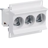 Fuse Base D01 E14 16A 3pole DIN rail cover conductor clip