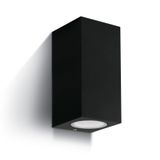BLACK WALL LIGHT GU10 2x10W IP65