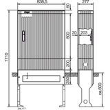 Distribution Pillar, 177 series, empty, 1710 x 838.5 x 277 mm