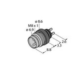 Round connector M8 x 1 / Ø 8 mm Ø 8/M8 × 1 mm Built-in Connector, Screw-/Snap-on Type   SESP3SL