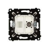 Double socket outlet with earthing, 16A, cream white/electro white