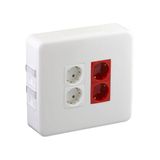 WHITE SURF MNT WORKST W/2RJ+2SO R+2SO W SKO