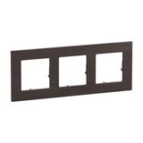 3 GANG PLATE DARK OAK