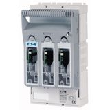 NH fuse-switch 3p flange connection M8 max. 95 mm², mounting plate, light fuse monitoring, NH000 & NH00