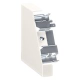 End piece left corner channel 115x110mm upper part 80mm made of sheet steel traffic white