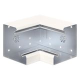Inner corner base profile corner channel 115x110mm top part 80mm traffic white
