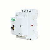 Modular contactor with manual control, rail mounting, 4NO contacts, 25A