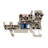 Initiator/actuator terminal, Tension-clamp connection, 1.5 mm², Flange-mounted housing, Tension-clamp connection, with LED, pluggable