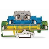 Triple-deck terminal block for DIN-rail 35 x 15 and 35 x 7.5 2.5 mm² g