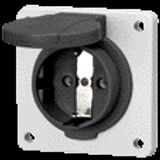 WCD inb 16A2P+A 230V IP54 SCHUKO zwart