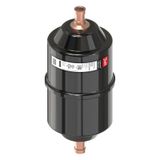 Hermetic bi-flow filter drier, DCB, 08 cu.in., Steel Cu-plated