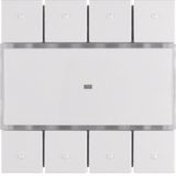 Touch sensor 4-fold comfort with text field, polar white, matt, S.1/B.1/B.3/