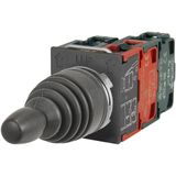 Joystick, 3-position,  1 Maintained  2 Spring Return, 1 N.C. + 2 N.O., H 55