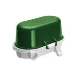 OVAL-7040B/K, E27, 25W, white-bakelite, cover green-polypropylene, IP54, signal lamp