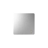 Double button for switches and push buttons, aluminum