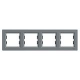 Asfora-horizontal 4-gang frame-steel