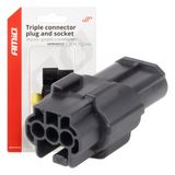 Connector plug and socket set 3 PIN 2.2mm AMIO-04347