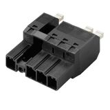 PCB plug-in connector, male plug, 7.62 mm, Number of poles: 4, 180°, PUSH IN with actuator, Clamping range, max. : 6 mm², Box