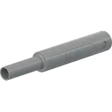 4 mm jack, crimp connection, 1.0 mm², CAT II/CAT III, gray, 66.2052-28