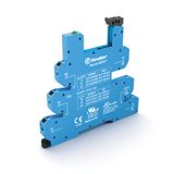 Relay Socket MasterINPUT 35mm DIN Rail 24VUC Push-In  (93.67.7.024)