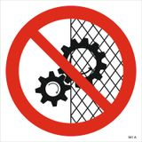 Adhesive for square prohibit. signs - Side: 125 mm