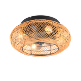 Lillesand ceiling fan 4xE27 matt black/brown