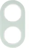 Double frame, R.Classic series, polar white glass, white plastic mounting material