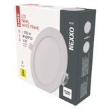 LED recessed luminaire NEXXO, round, white, 12.5W, neutral white